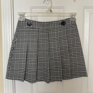 TOPSHOP pleated checkered mini skirt US sz 0